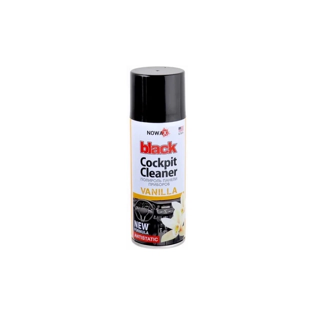 Автополироль NOWAX BLACK Cockpit Cleaner 200ml, ваніль (NX00201) - изображение 1