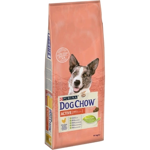 Сухий корм для собак Purina Dog Chow Active Adult зі смаком курки 14 кг (7613034487933) зображення 1