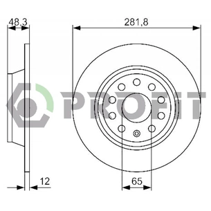Гальмівний диск Profit 5010-1306 зображення 1