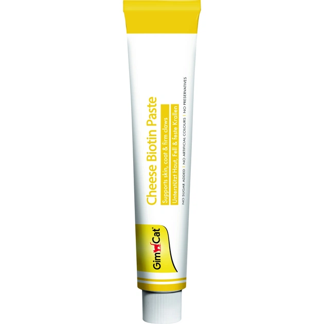Паста для тварин GimCat Cheese Biotin Paste cирна з біотином 100 г (4002064401010) - picture 3