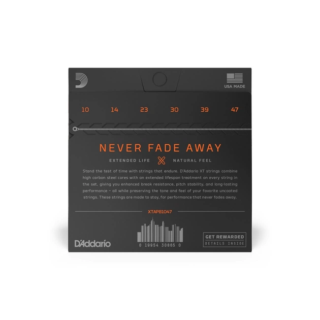 Струни для гітари D'Addario XT Phosphor Bronze Extra Light (10-47) (XTAPB1047) - picture 3