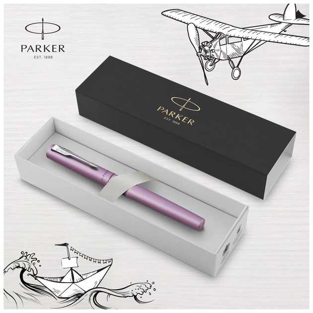 Ручка перьевая Parker VECTOR 17 XL Metallic Lilac CT  FP M (06 412) - изображение 4