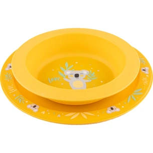 Набор детской посуды Canpol babies Exotic Animals Желтый 2 шт. (56/523_yel) изображение 1