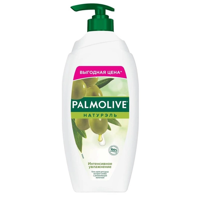 Гель для душу Palmolive Натурель Інтенсивне зволоження Екстракт оливи зі зволожуючим молочком 750 мл (8850006534182) - изображение 1