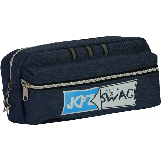 Пенал Cool For School 2 відділення Блакитний (J-2606-blue) - зображення 1
