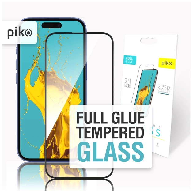 Скло захисне Piko Full Glue Apple iPhone 16 Black (1283126593383) - зображення 1