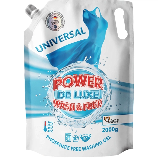 Гель для прання Power De Luxe Універсальний 2 кг (4823128001508) - зображення 1
