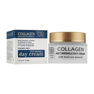 Крем для обличчя Dead Sea Collection денний проти зморшок з колагеном та мін. Мертвого моря 50 мл (7290107428835) зображення 1