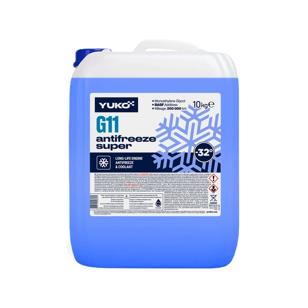 Антифриз Yuko -32 Super G11 синій. ПЕ кан.10л (10 кг.) (4823110406182) - зображення 1