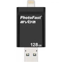 USB флеш накопичувач PhotoFast 128GB i-Flashdrive EVO Plus USB3.0-microUSB/Lightning (EVOPLUS128GBU3) - зменшене зображення 1