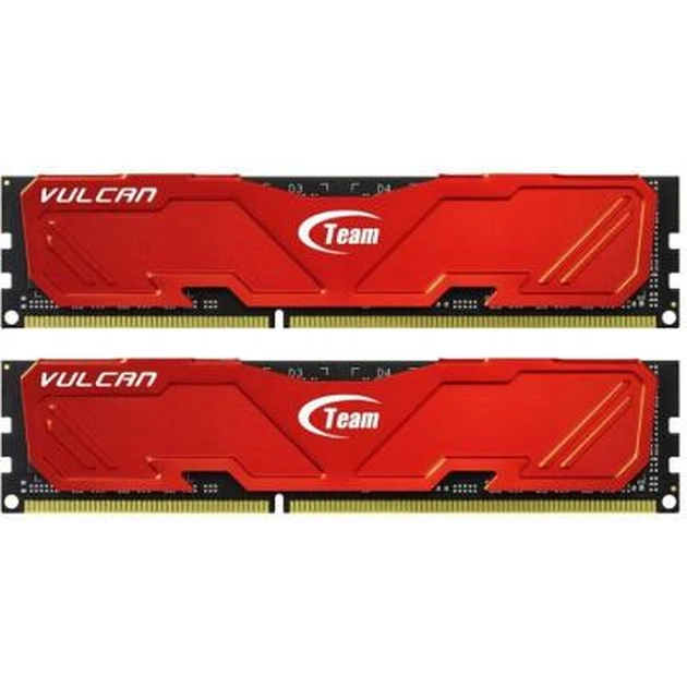 Модуль пам'яті для комп'ютера DDR3 16GB (2x8GB) 2400 MHz Vulcan Red Team (TLRED316G2400HC11CDC01) - зображення 1