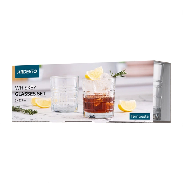 Набір склянок Ardesto Tempesta 325мл, 3шт, скло, прозорий (AR2632WTT) - picture 6