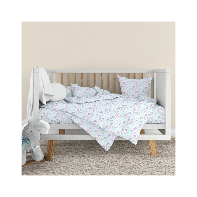 Дитячий постільний набір Home Line Сердечки лавандово-бірюзовий (193595) - picture 1