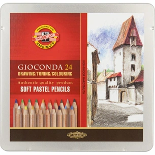 Олівці кольорові Koh-i-Noor Gioconda 8872 пастельні 24 кольорів (8828024001PL) зображення 1