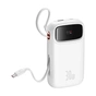Батарея універсальна Baseus QPow2 20000mAh 30W, with 2*Type-C Cable, White (P10055009213-00) - зменшене зображення 3