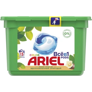Капсули для прання Ariel Pods Все-в-1 Олія Ши 15 шт. (8001090993229) зображення 1