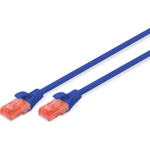 Патч-корд 2м, CAT 6 UTP, AWG 26/7, Cu, LSZH, blue Digitus (DK-1617-020/B) зображення 1