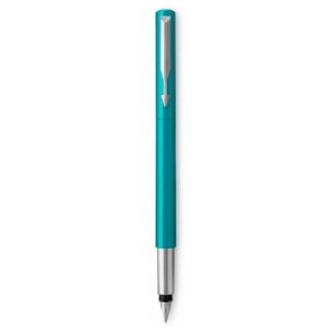 Ручка пір'яна Parker VECTOR 17 Blue-Green FP M Картриджі Parker Quink /5шт. сині змивані блістер (05 616b) зображення 1