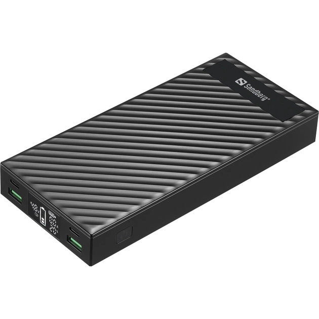 Батарея універсальна Sandberg 30000mAh, PD/100W, QC/3.0, UPS mode, +2*cable 100W (420-87) - зображення 1