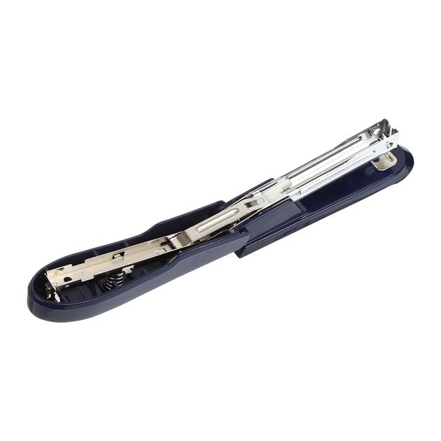 Степлер Buromax пластиковий, 15 аркушів, (скоби №10), 111 х 28 х 43 мм, синій (BM.4100-02) - picture 3