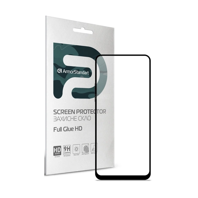 Стекло защитное Armorstandart Full Glue HD TECNO Camon 16/16 SE Black (ARM65097) - изображение 1