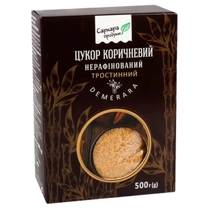 Цукор Саркара продукт коричневий нерафінований тростинний 500 г (коробка) (60004) зображення 1
