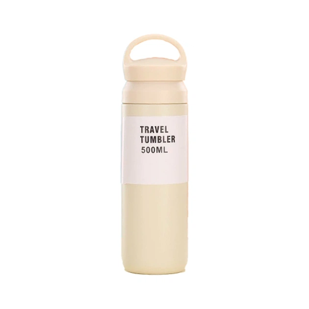 Термос Merlion Travel Tumbler 500 мл, подвійна кришка з ручкою, білий (SUS304-500Wh) - зображення 1