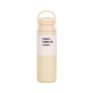 Термос Merlion Travel Tumbler 500 мл, подвійна кришка з ручкою, білий (SUS304-500Wh) изображение 1