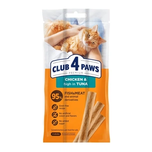 Ласощі для котів Club 4 Paws М'ясна паличка з куркою та тунцем 3х5 г (4820269144668) изображение 1