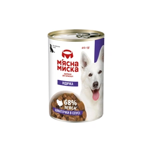 Консерви для собак М'ясна Миска шматочки в соусі з індичкою 415 г (4820255192208) зображення 1