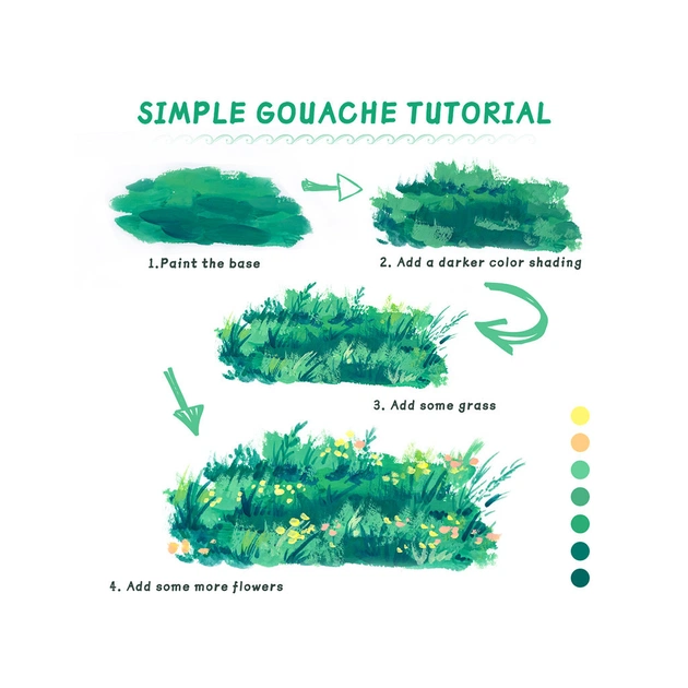 Гуашеві фарби Arrtx 9B, 9 кольорів (LC302925) - picture 3