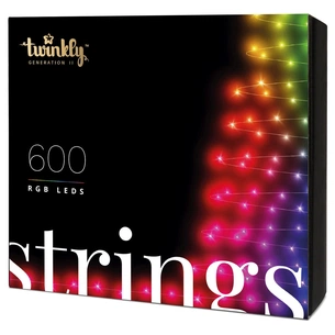 Гірлянда Twinkly Smart LED Strings RGB 600, BT+WiFi, Gen II, IP44 кабель чорн (TWS600STP-BEU) зображення 1