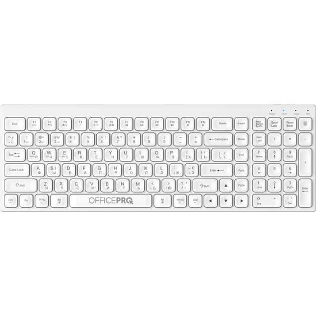 Клавіатура OfficePro SK985W Wireless/Bluetooth White (SK985W) - зображення 1