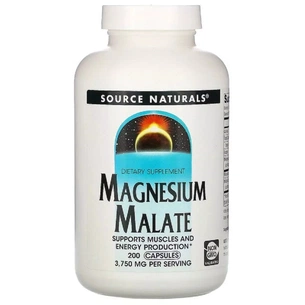 Минералы Source Naturals Магний малат, Magnesium Malate, 200 капсул (SNS-01600) изображение 1