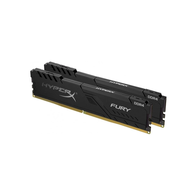 Модуль пам'яті для комп'ютера DDR4 16GB (2x8GB) 2666 MHz HyperX Fury Black Kingston Fury (ex.HyperX) (HX426C16FB3K2/16) - изображение 1