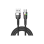 Дата кабель USB 2.0 AM to USB-C 1.0m 3A LED black Essager (EXCT-XCD01) - уменьшенное изображение 1