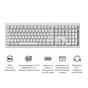 Клавіатура Keychron V6 Ultra Keychron Red Switch RGB UA White (V6U-F1-UA) - зменшене зображення 8