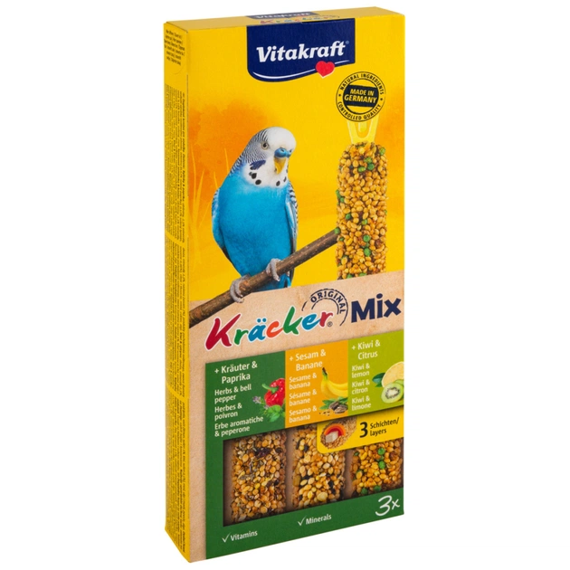 Лакомство для птиц Vitakraft с инжиром, бананом и киви 3 шт (4008239212375) - изображение 1