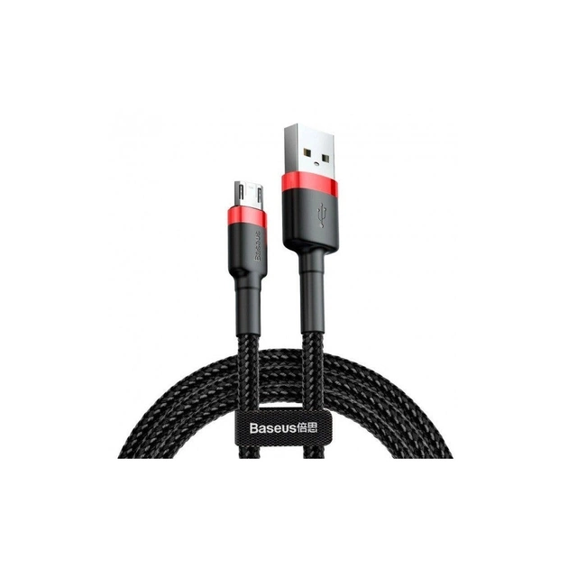 Дата кабель USB 2.0 AM to Micro 5P 1.0m Black-Red Baseus (514488) - зображення 1