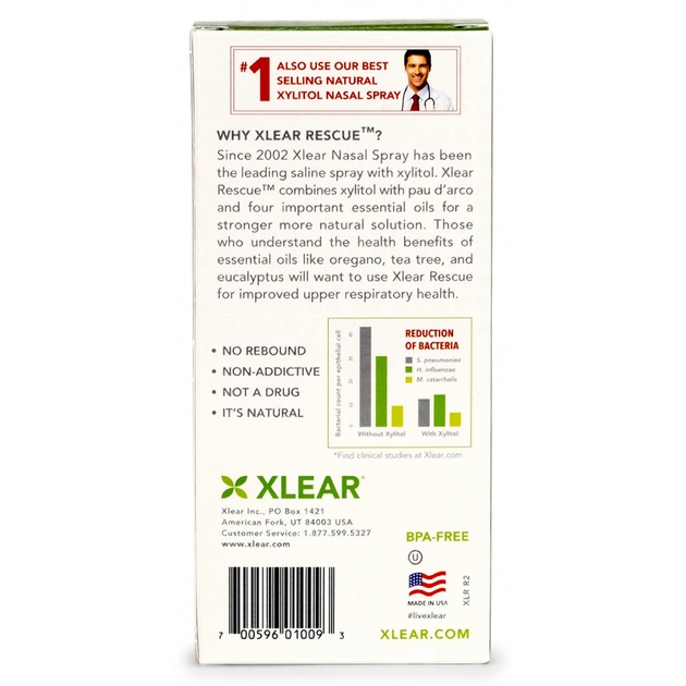 Мінерали Xlear Порятунок назальний спрей з ксилітом та ефірн. оліями 45 мл (700596010093) - picture 5