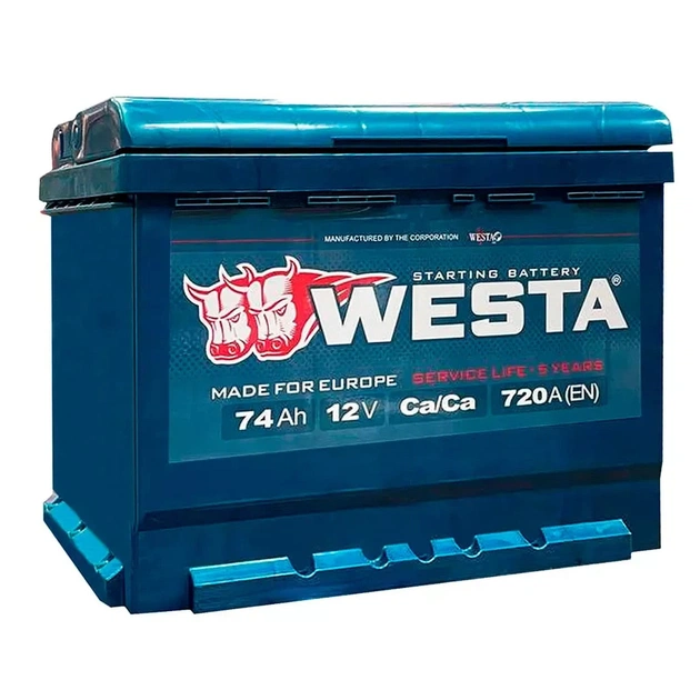 Аккумулятор автомобильный Westa 6CT-74 А (0) - изображение 1