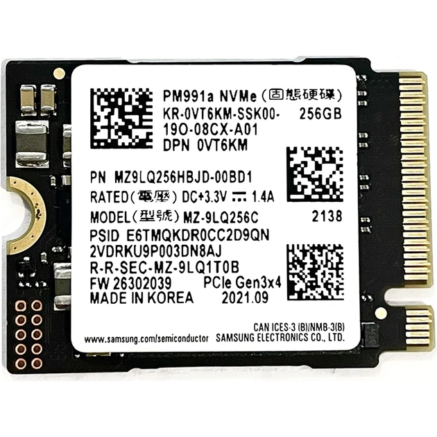 Накопичувач SSD M.2 2230 256GB Samsung (MZ9LQ256HBJD-00BD1) - изображение 1