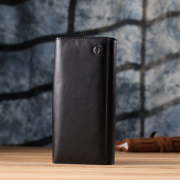 Гаманець ST Leather З натуральної шкіри Чорний (23088) - picture 10