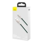 Дата кабель USB 2.0 AM to Lightning 2.0m 2.4A metal green Baseus (CALJK-B06) - зменшене зображення 5