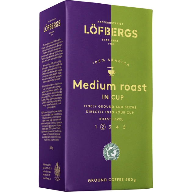 Кава Lofbergs Medium Roast In Cup 500 г (7310050001869) - изображение 1