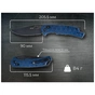 Ніж SRM Retriever 9201, Blue FRN, Black Stonewash (9201-PL) - зменшене зображення 6