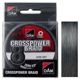 Шнур DAM CROSSPOWER 8-BRAID 110м 0,13мм 7,2кг/16Lb (dark grey) (60078) зображення 1