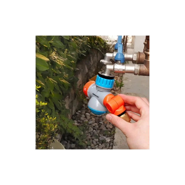 Конектор для шланга Gruntek багатофункціональний з шарнірним штуцером 1/2" та 3/4" (296222240) - picture 5