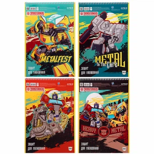 Альбом для малювання Kite Transformers спіраль 30 аркушів 4 дизайни (TF21-243) зображення 1