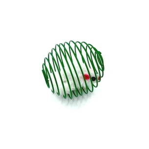 Іграшка для котів Hippie Pet М'ячик з мишкою зелений 7 см (HIPCT2304027Z) зображення 1